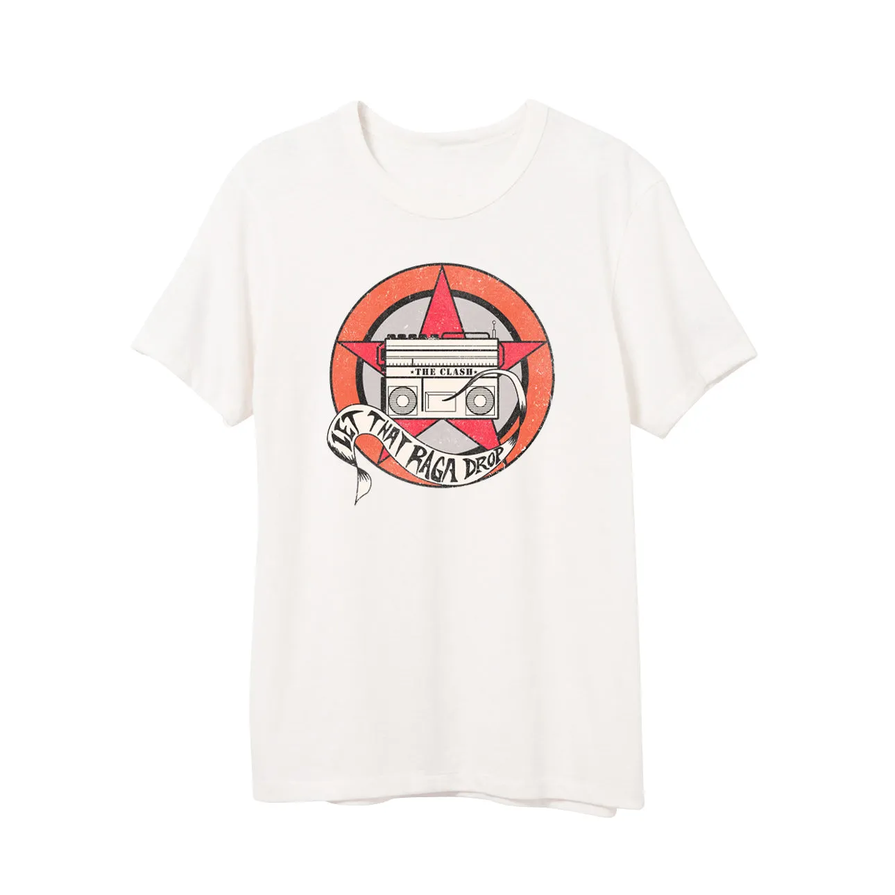 Let The Raga Drop Shield White Tee