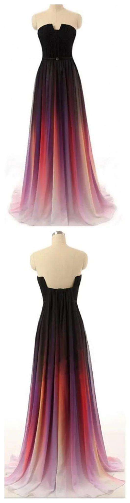 Long Gradient Party Chiffon  Cheap Popular Prom Dresses Online,PD0111