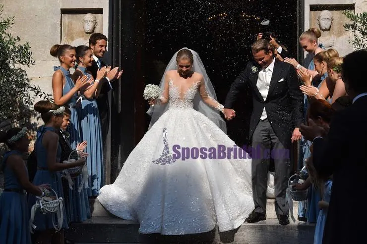 Long Sleeves Elegant Formal Beautiful Modest Wedding Dress, Most Popular Bridal dress, , PD0667