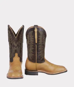 Lucchese Men's Rudy Barn Tan and Chocolate Boot