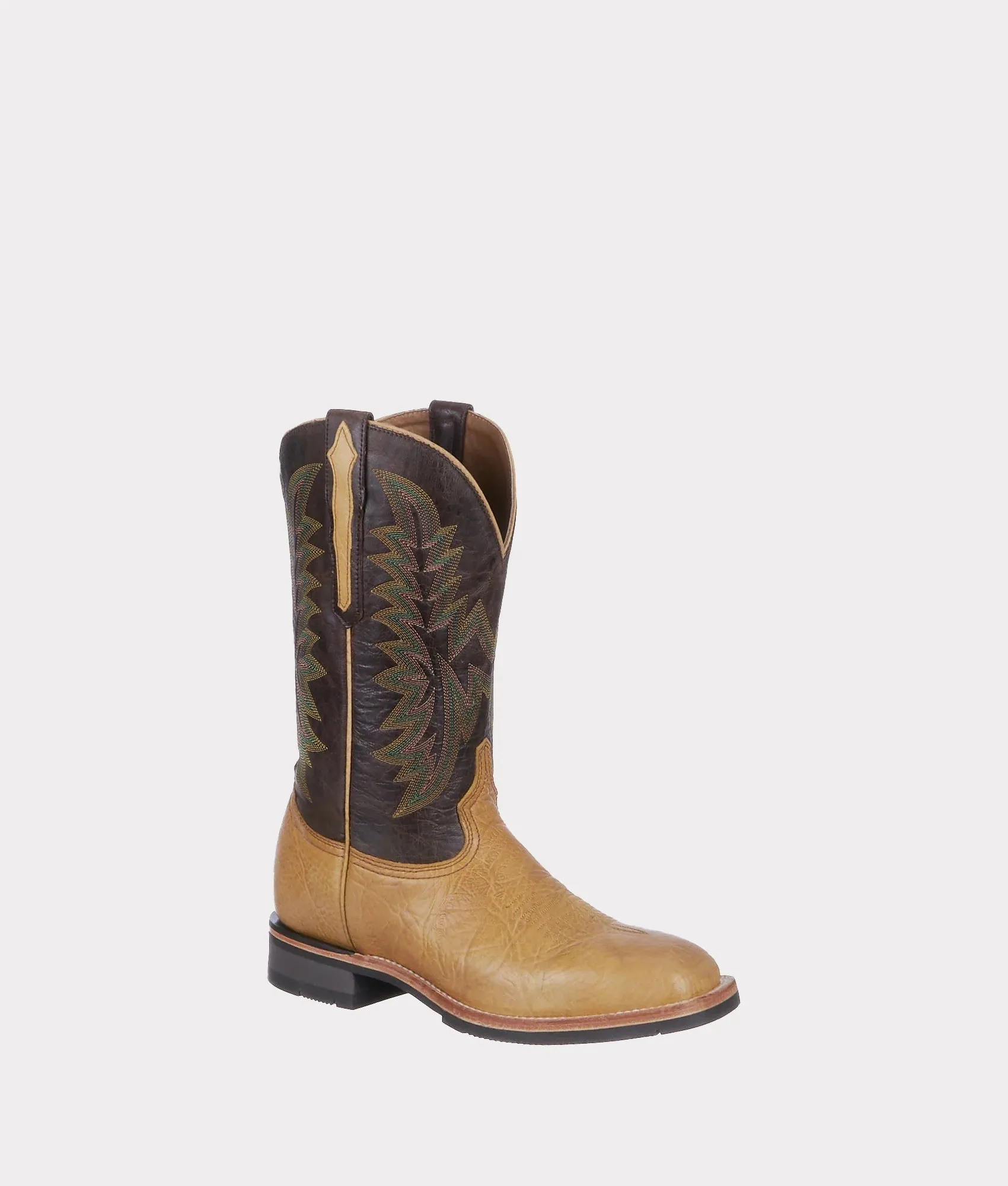 Lucchese Men's Rudy Barn Tan and Chocolate Boot