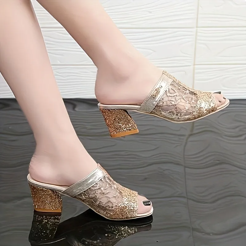 Luz® | Feminine sandals with sparkling sequins