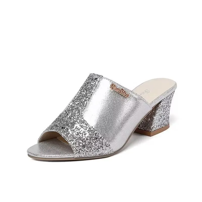 Luz® | Feminine sandals with sparkling sequins