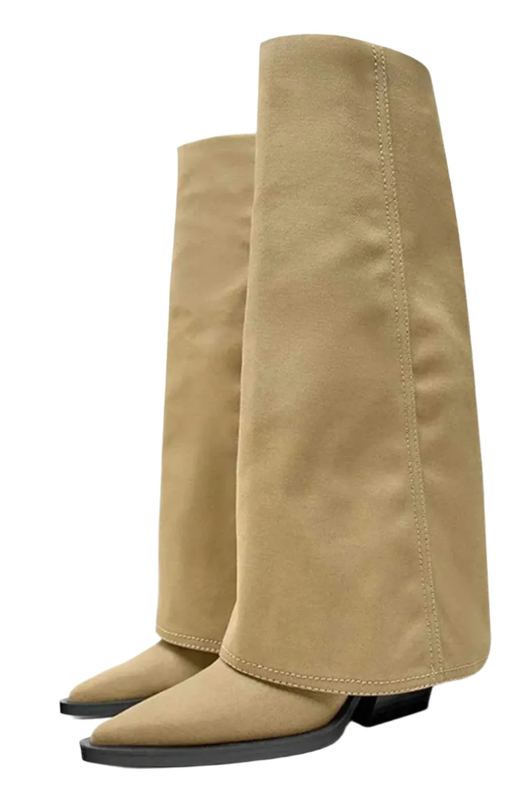 Maria - Stylish Wrap Design Woman's Mid Calf Boots