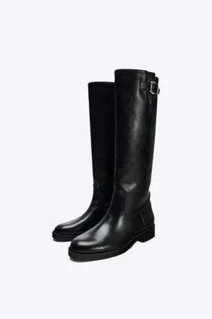 Maya - Stylish Chunky Heel Woman's Mid Calf Boots
