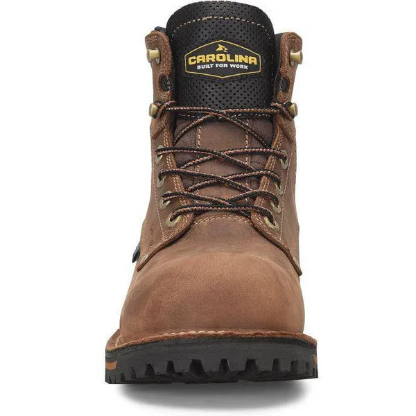 Men's Pitstop 6" Carbon Composite Toe Waterproof Work Boot - Brown - CA7542