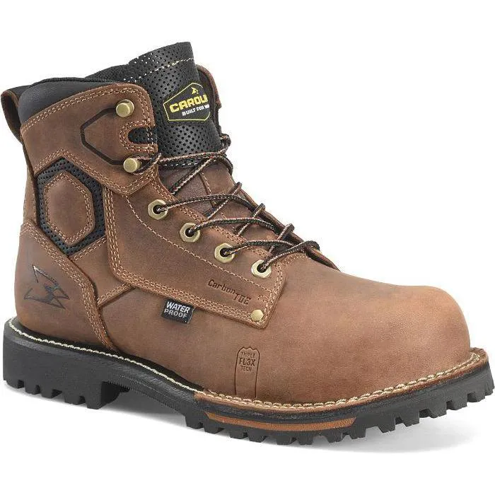 Men's Pitstop 6" Carbon Composite Toe Waterproof Work Boot - Brown - CA7542