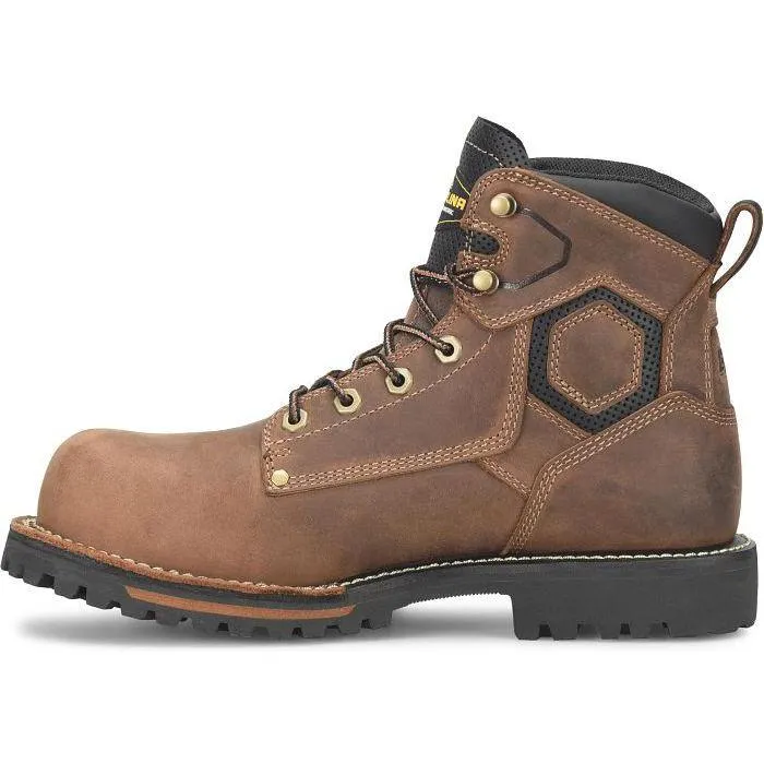 Men's Pitstop 6" Carbon Composite Toe Waterproof Work Boot - Brown - CA7542
