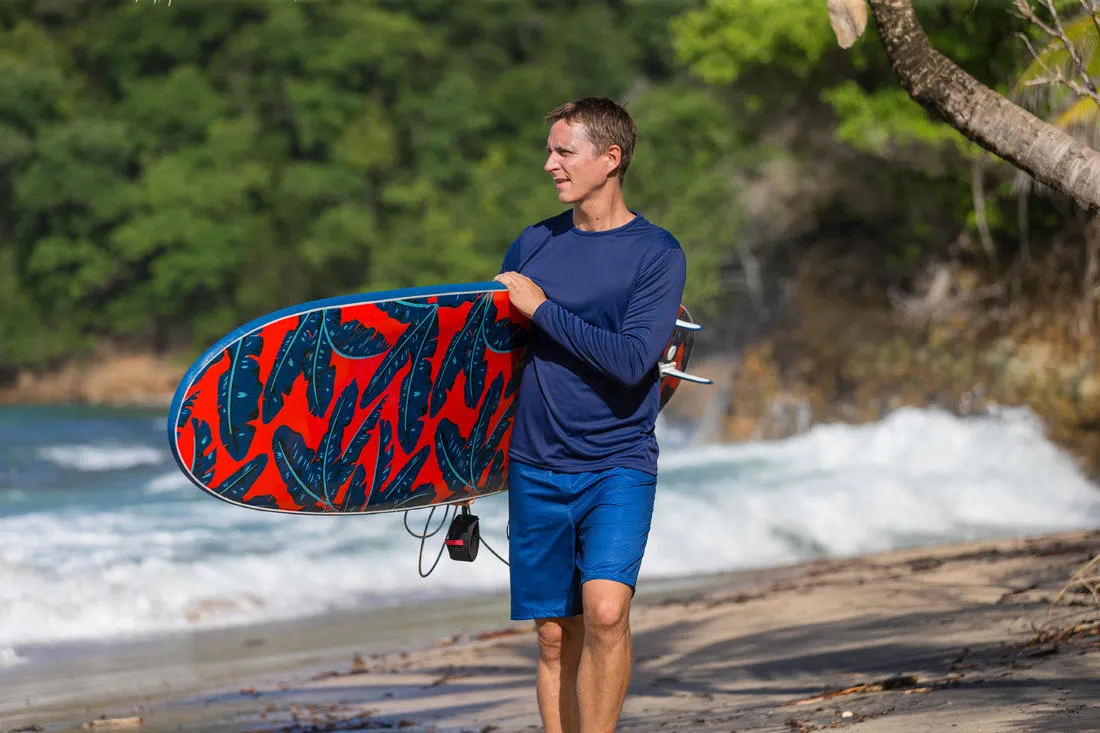 Men's Surfing long-sleeve anti-UV WATER T-Shirt - Blue