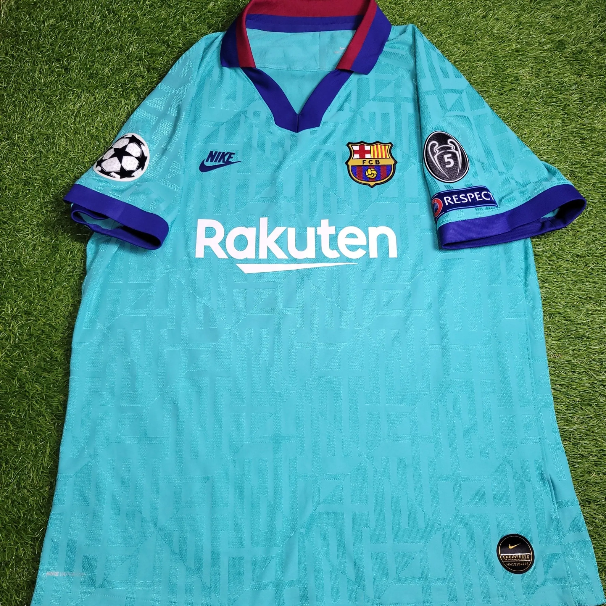 Messi Barcelona Player Issue Vaporknit 2019 2020 Third Soccer Jersey Shirt XL SKU# AR9343-310