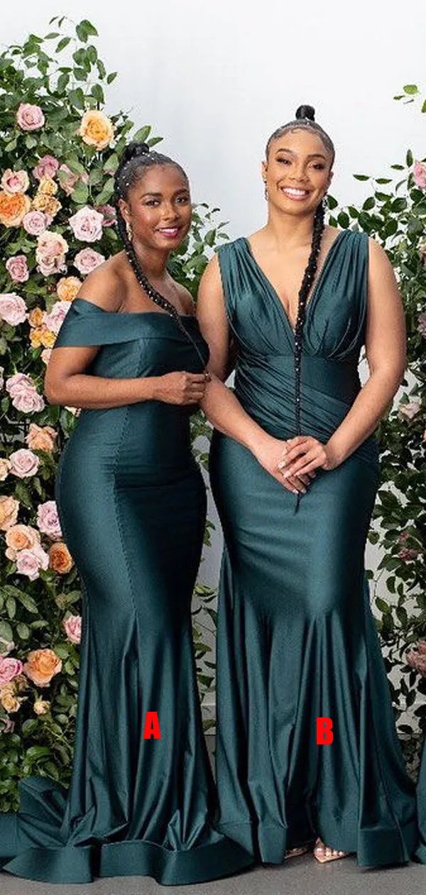 Mismatched Sexy Mermaid Popular Long Bridesmaid Dresses, BDS0172