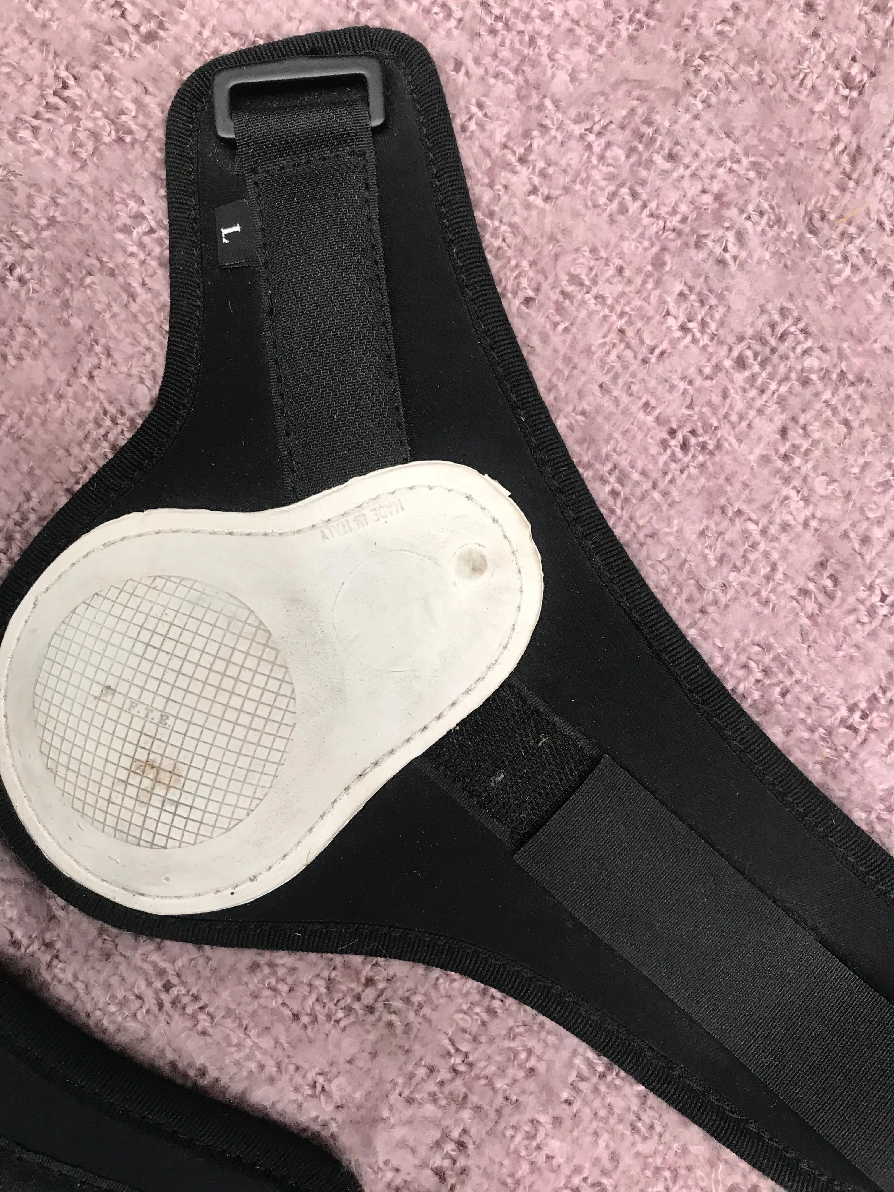 NEW black and white fetlock boots size large FREE POSTAGE