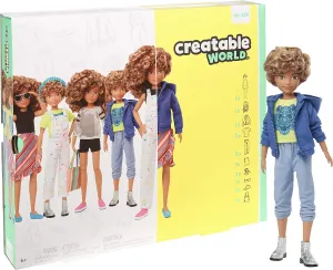 NEW Creatable World Deluxe Character Kit Customizable Doll with Blonde Curly Hair, 6 Pieces Doll Clothes, 3 Pairs Shoes and 2 Accessories, Creative Play for All Kids 6 Years Old and Up Retails $50 