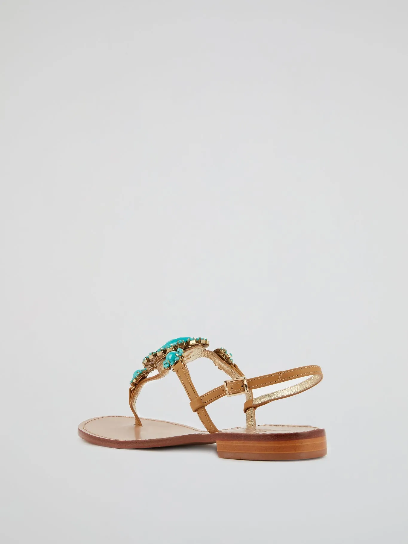 Nicolta Crystal Flat Sandals