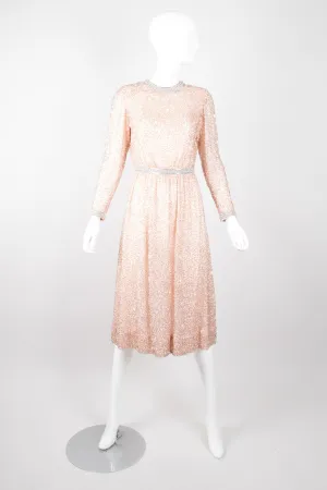 Nude Bugle Bead Dress