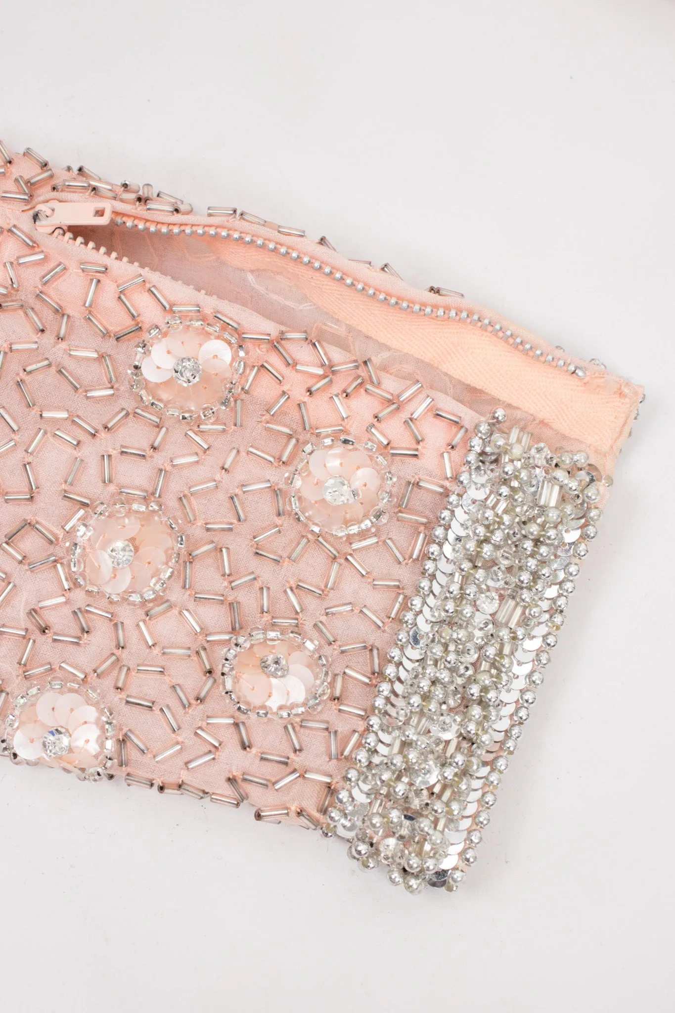 Nude Bugle Bead Dress