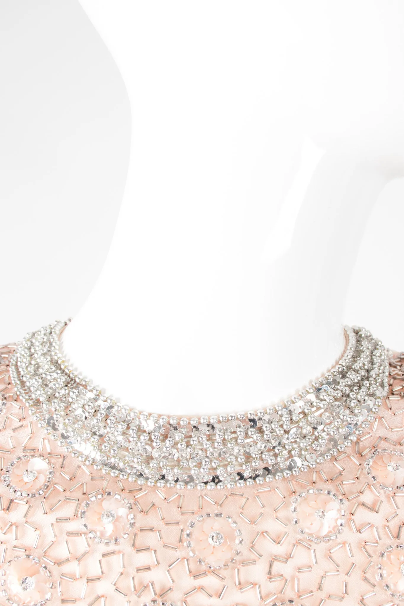 Nude Bugle Bead Dress