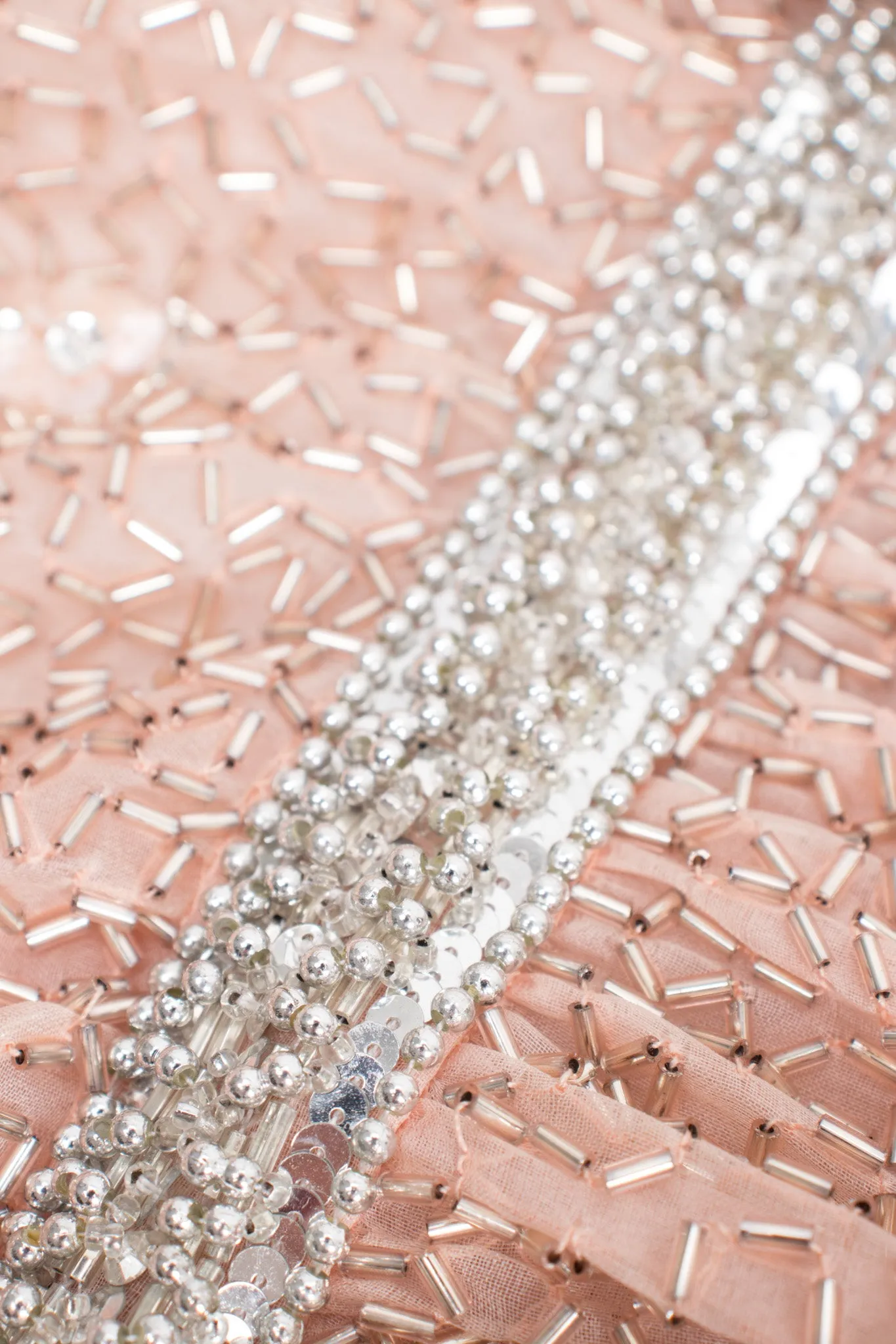 Nude Bugle Bead Dress