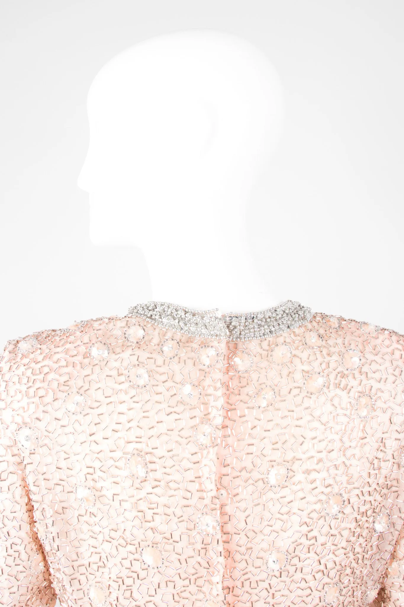 Nude Bugle Bead Dress