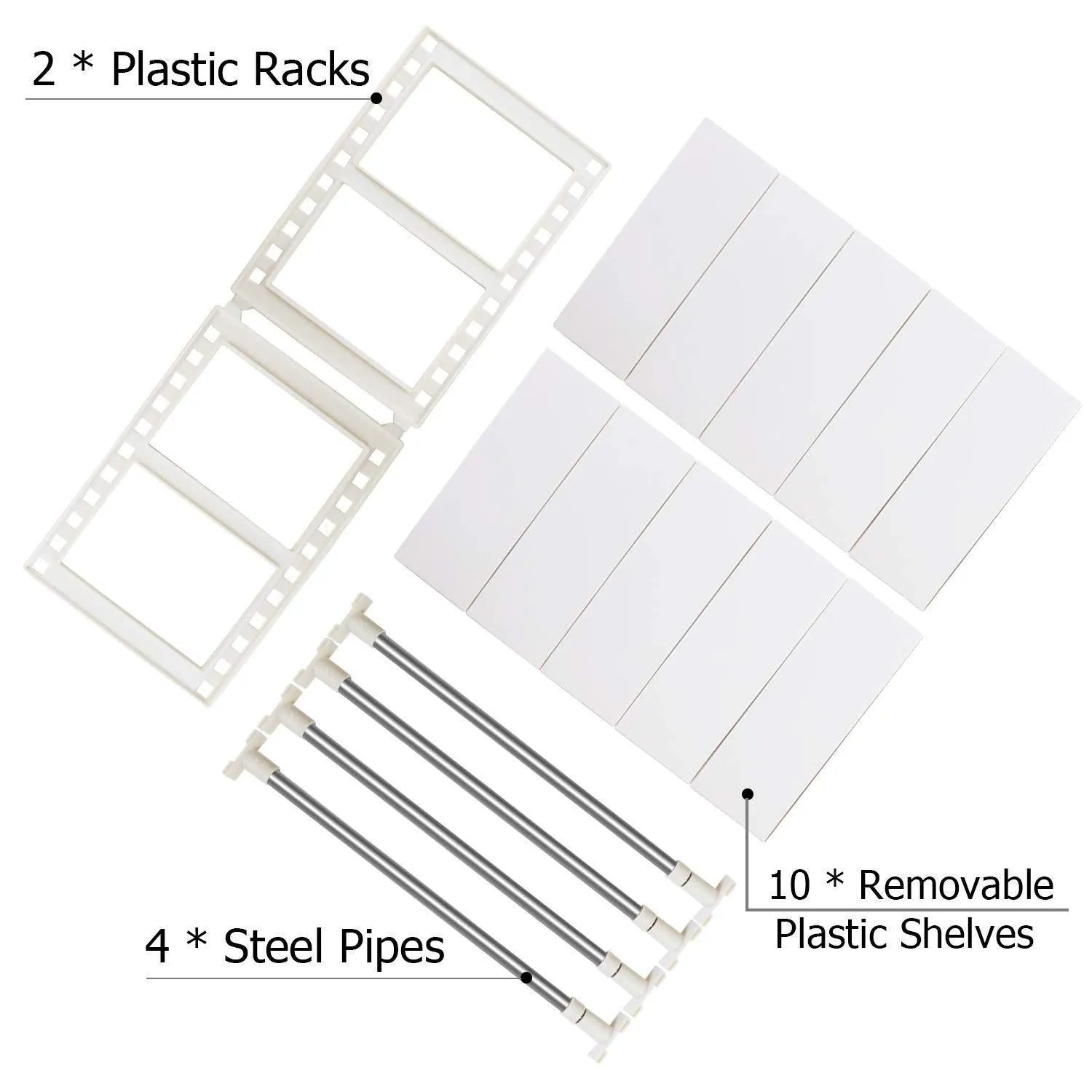 OBOR Expandable Under Sink Organizer - 2 Tier Multifunctional Storage Rack with Removable Shelves and Steel Pipes for Kitchen, Bathroom and Garden