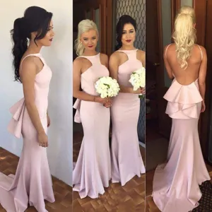 On Sale Popular Charming Open Back Sexy Mermaid Long Bridesmaid Dresses for Wedding, WGY0109
