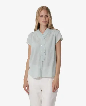 ORGANIC COTTON CREASED SHEER SHIRT