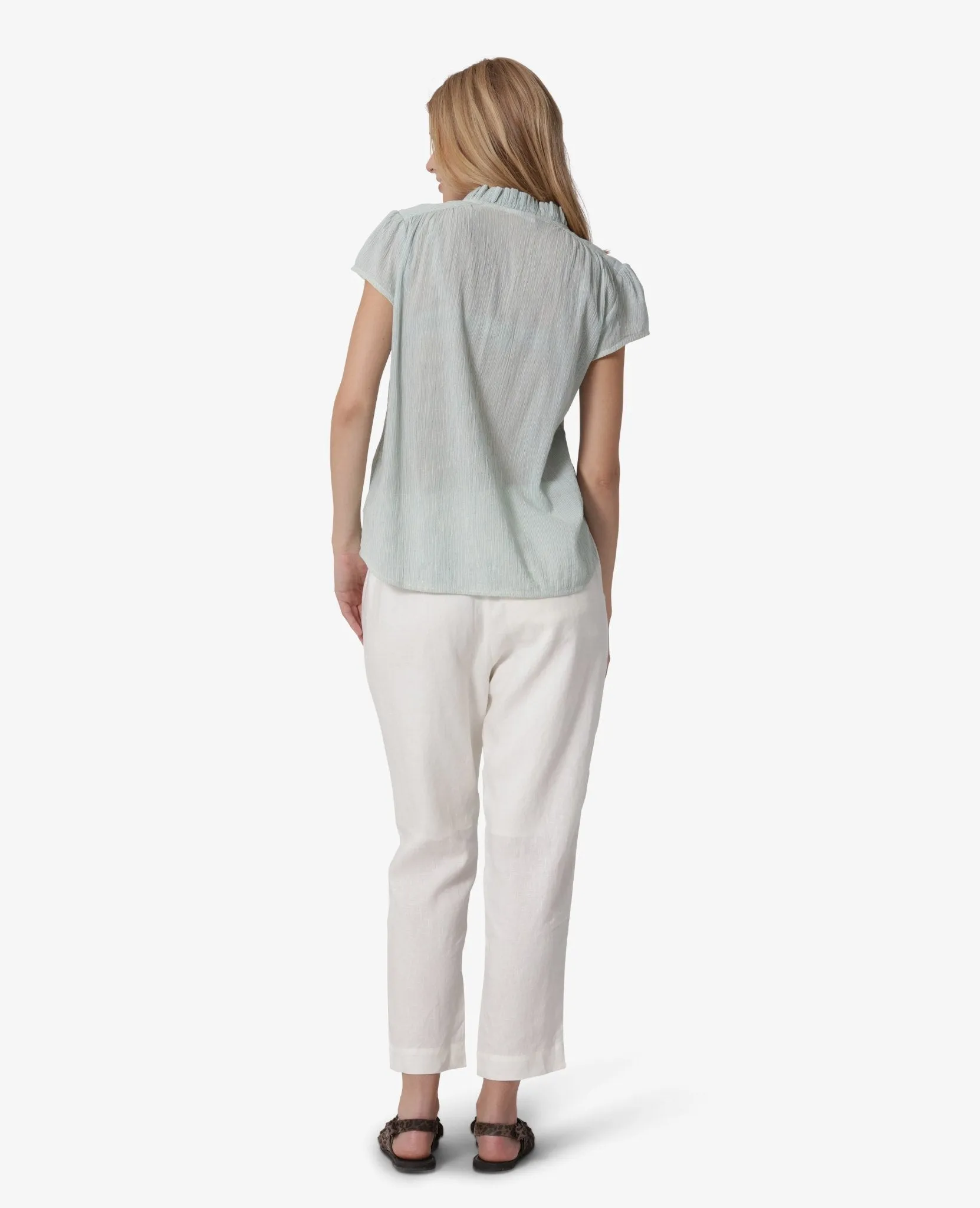 ORGANIC COTTON CREASED SHEER SHIRT