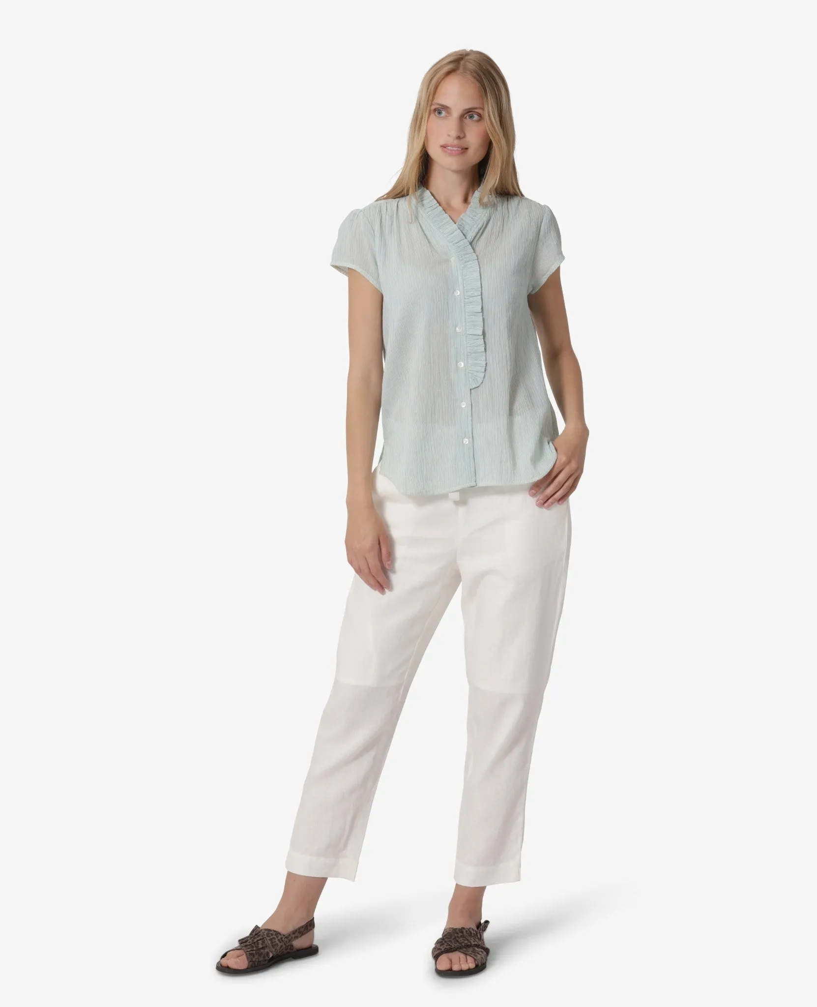 ORGANIC COTTON CREASED SHEER SHIRT