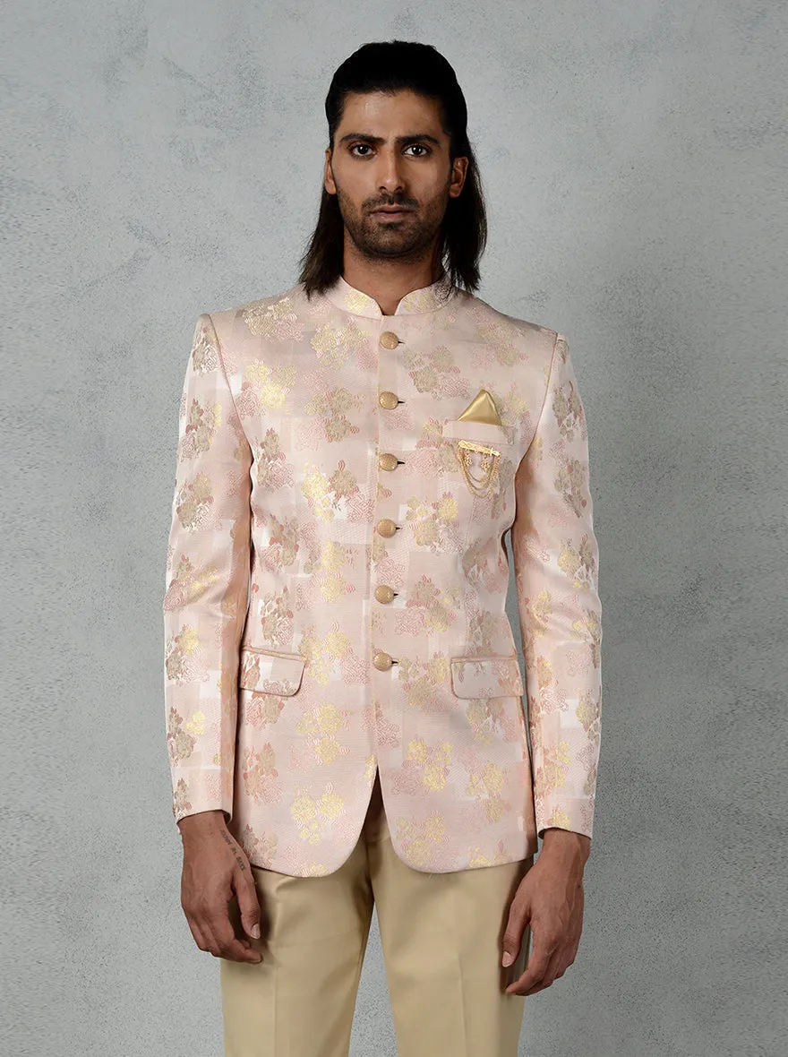 Peach Jodhpuri Suit | JadeBlue