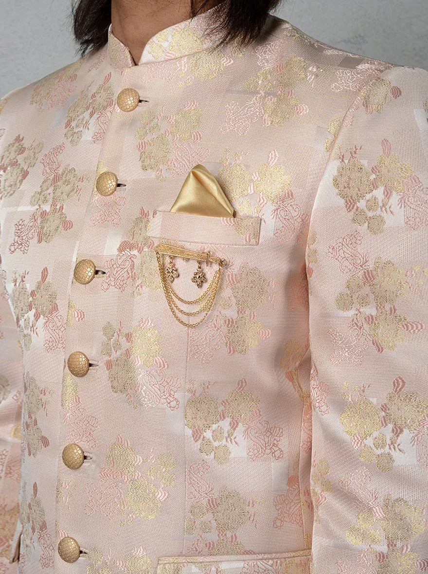 Peach Jodhpuri Suit | JadeBlue