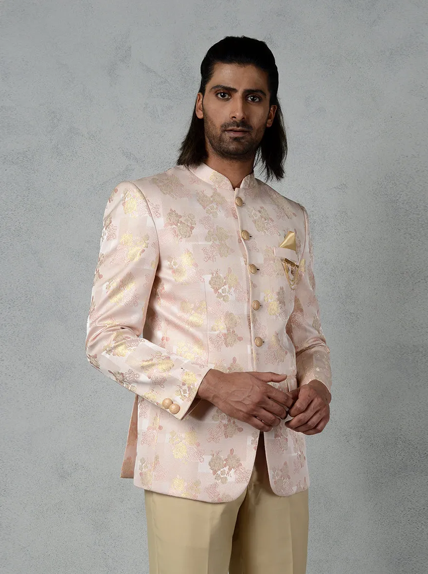 Peach Jodhpuri Suit | JadeBlue