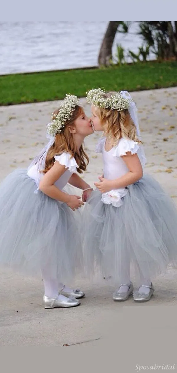 Popular Tulle Cute Unique Lovely Custom Flower Girl Dresses, FG139