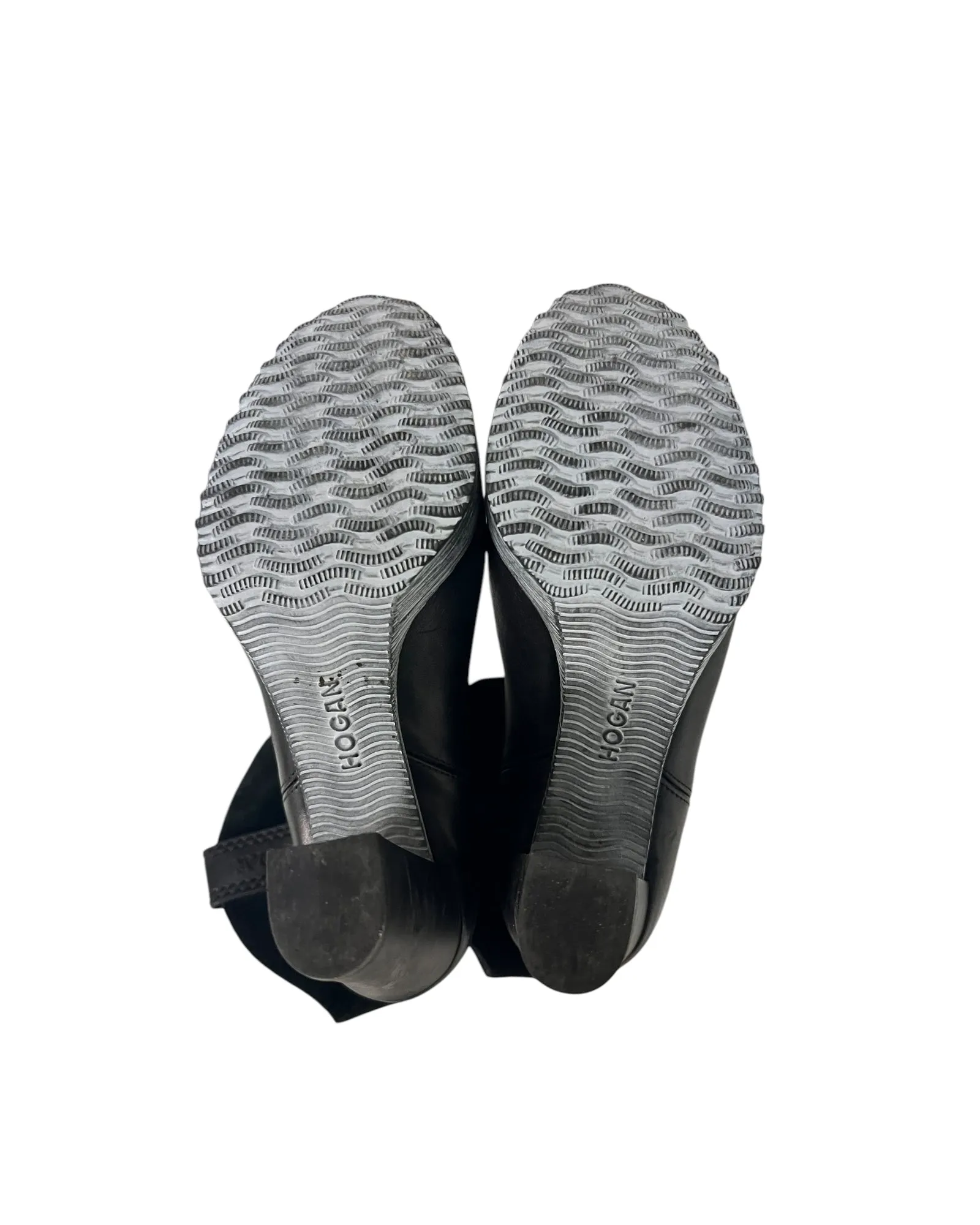 Pre-owned Hogan Platform Ankle Boots in Black