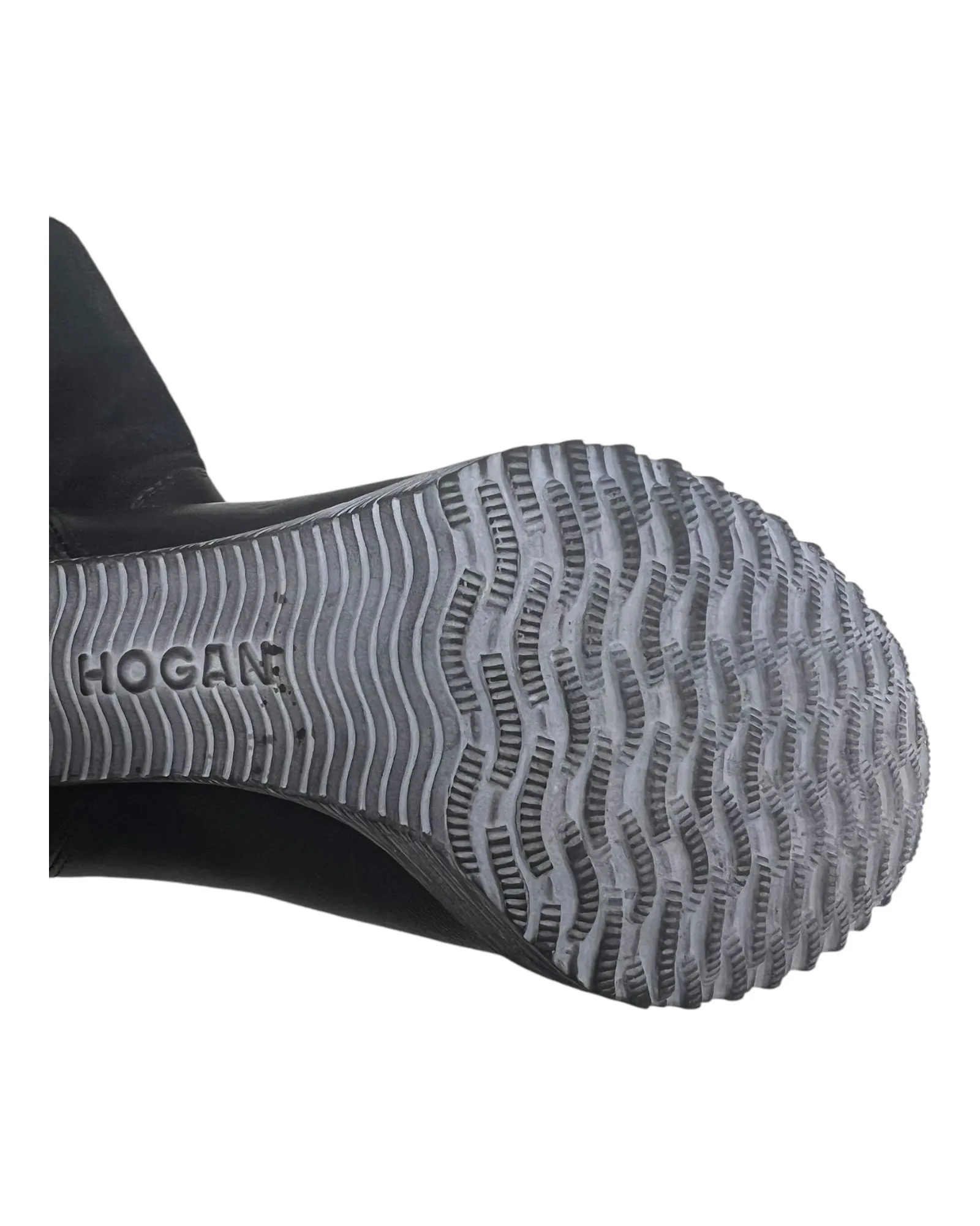 Pre-owned Hogan Platform Ankle Boots in Black
