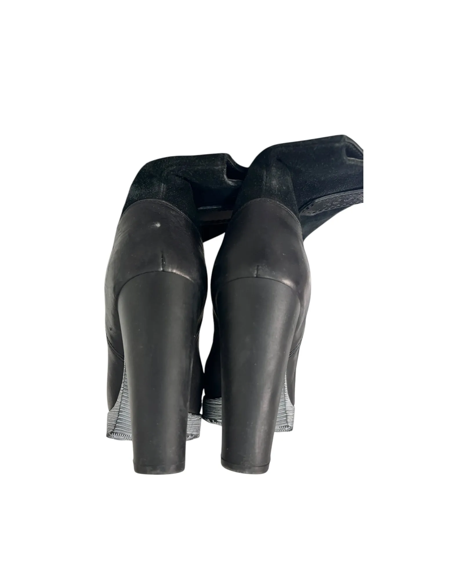 Pre-owned Hogan Platform Ankle Boots in Black