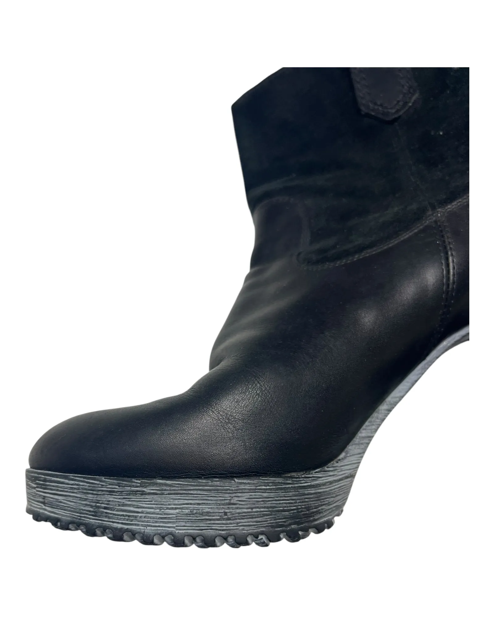 Pre-owned Hogan Platform Ankle Boots in Black
