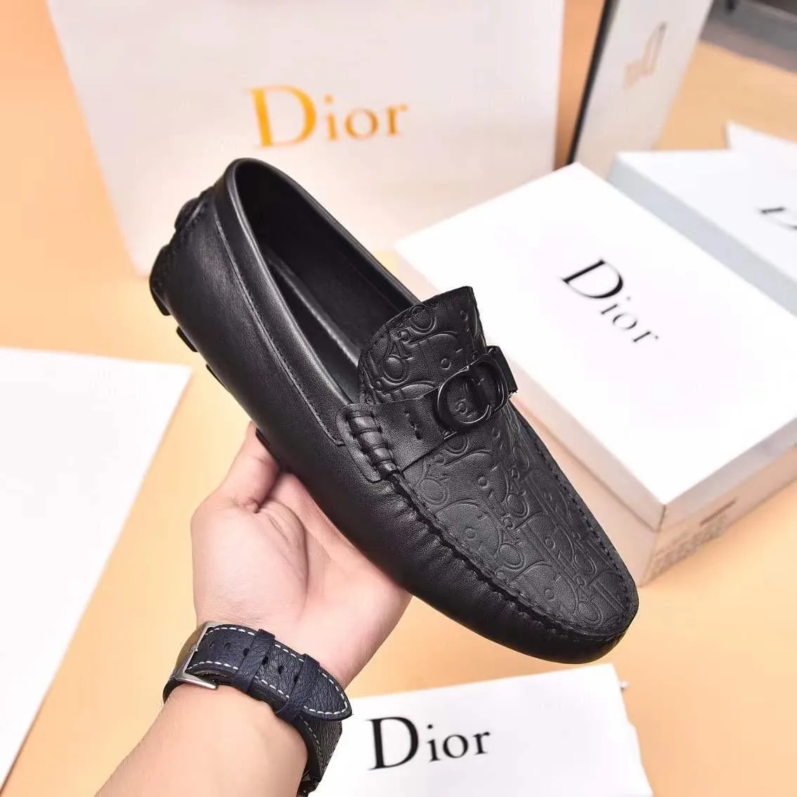 Premium  Initial Brand Icon  Loafers