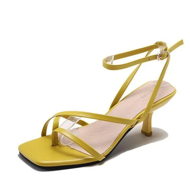 Pumps Summer Stiletto Ankle Strap Shoes Rome Sandals Sexy Open Toe Party Sandals High Heel Ladies Shoes