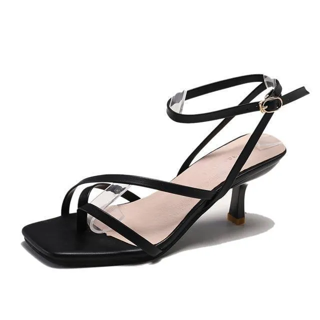 Pumps Summer Stiletto Ankle Strap Shoes Rome Sandals Sexy Open Toe Party Sandals High Heel Ladies Shoes