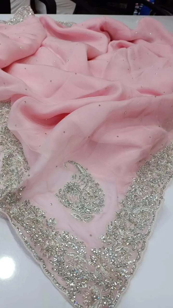 Pure organza Saree