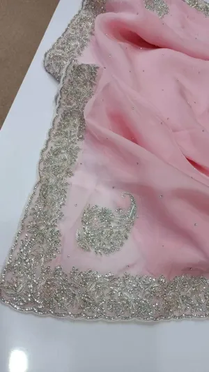 Pure organza Saree