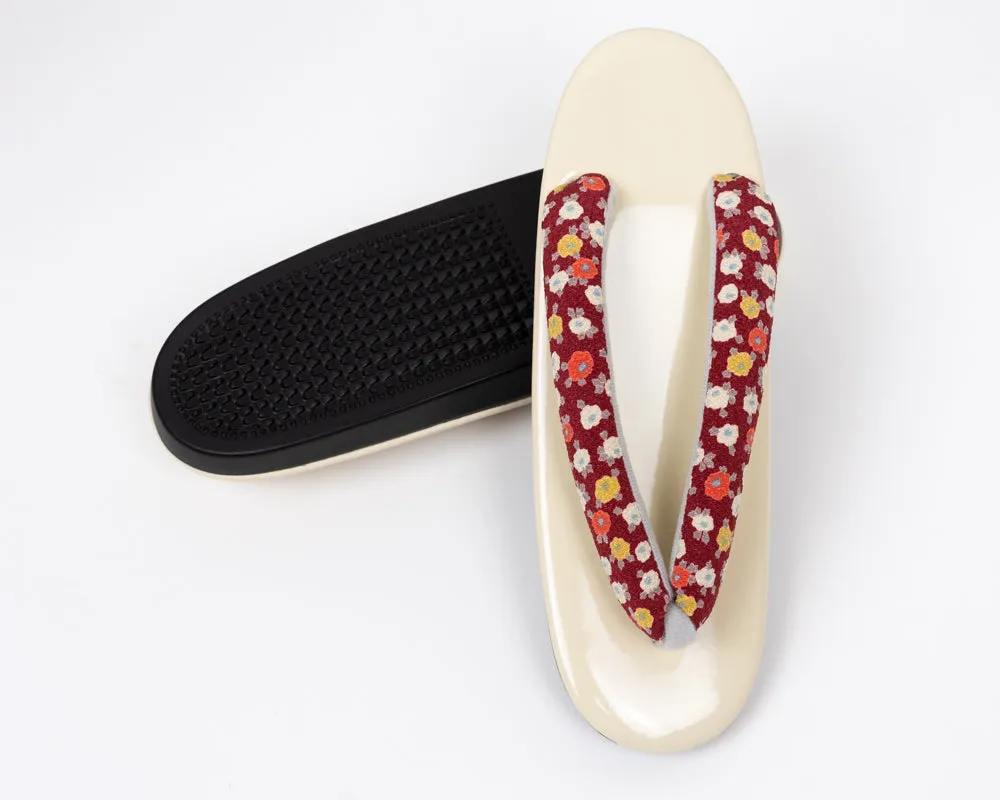 Red Tsubaki Zori Sandals