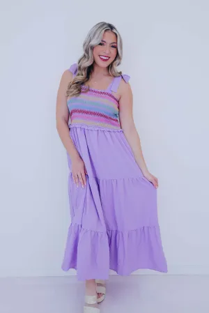 Sammi Smocked Bodice Tiered Midi Dress