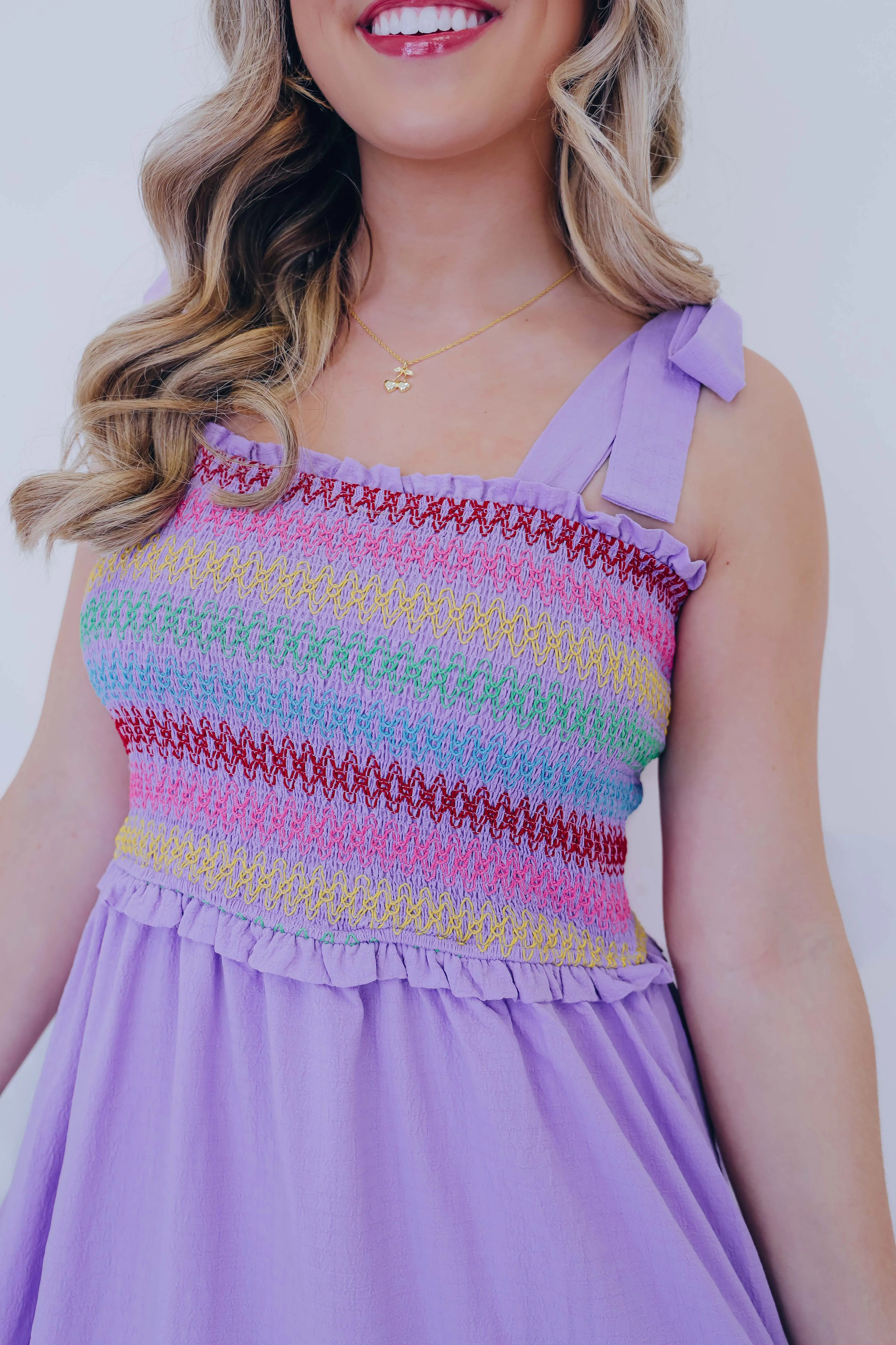Sammi Smocked Bodice Tiered Midi Dress