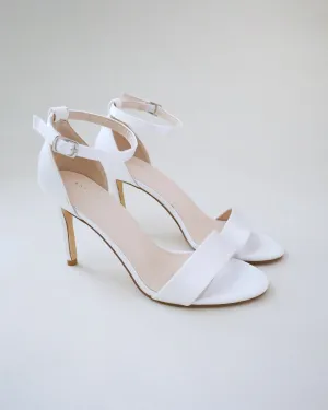 Satin High Heel Wedding Sandals