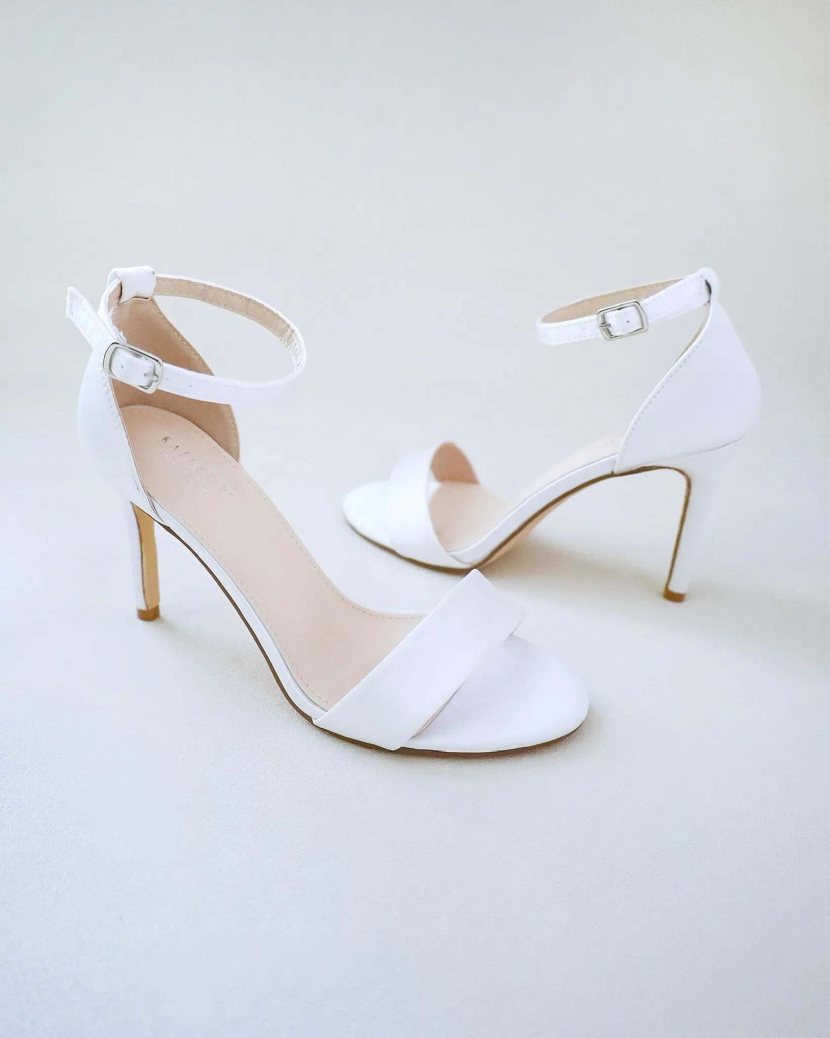 Satin High Heel Wedding Sandals