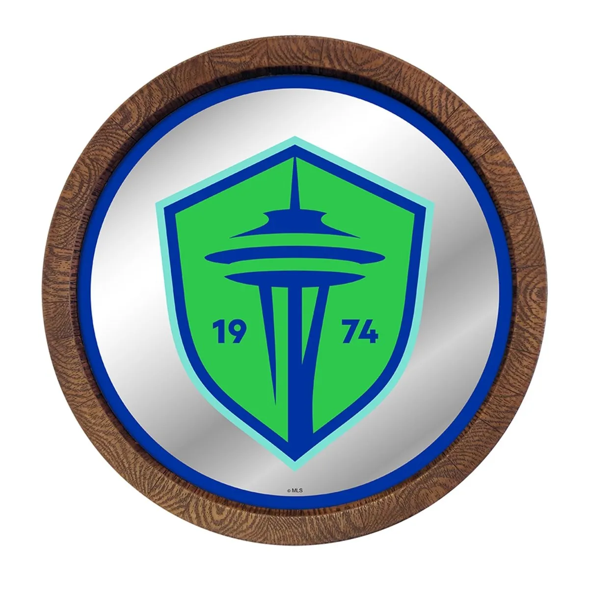 Seattle Sounders: Barrel Top Framed Mirror Mirrored Wall Sign