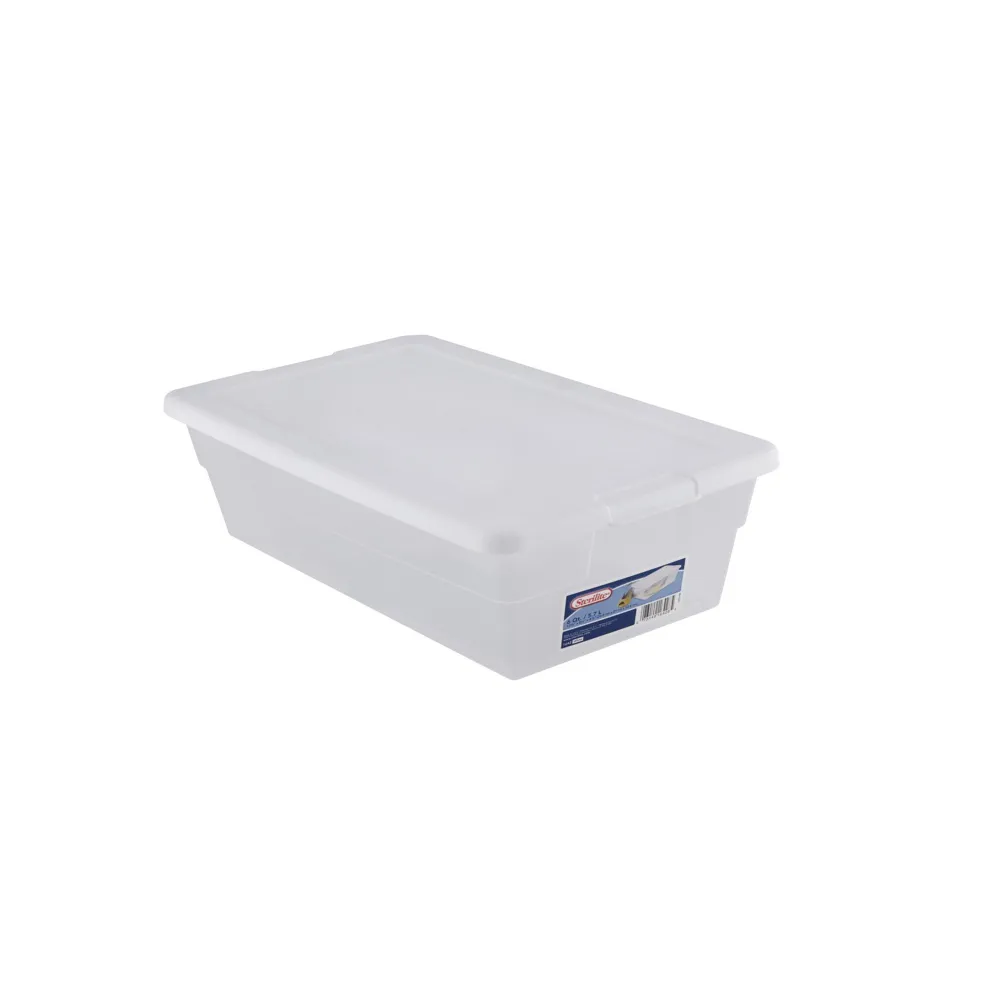 Small Sterilite Storage Containers By Sterilite | Sterilite 6-Quart Storage Bin Shoe Box - Clear and White - 1 Pack