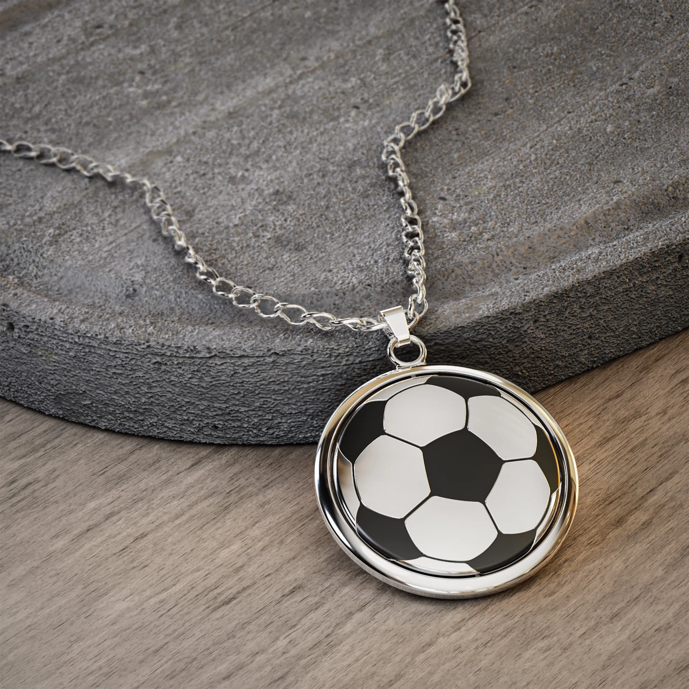 Soccer Ball Spinner Necklace for Soccer-Loving Girls | ⚽ “Just A Girl With Goals” Pendant | Gift for Soccer Moms and Players (ON CARD ONLY)