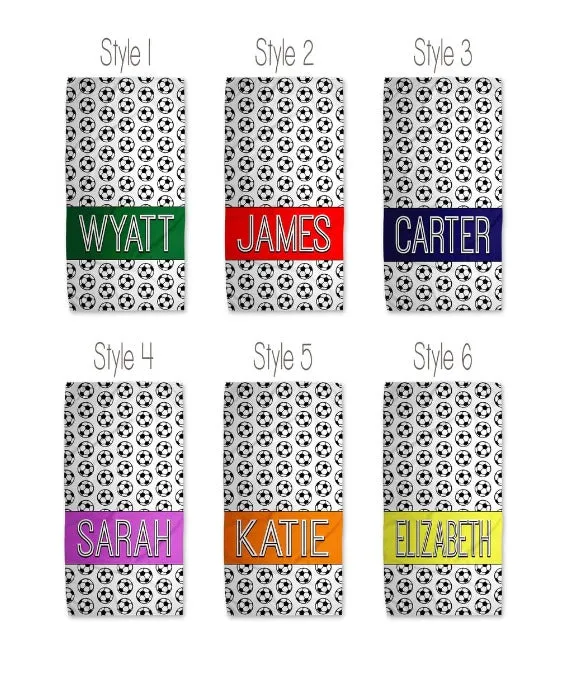 Soccer Personalized Beach Towel - PRE-ORDER